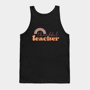 Thankful Teacher Rainbow Tank Top